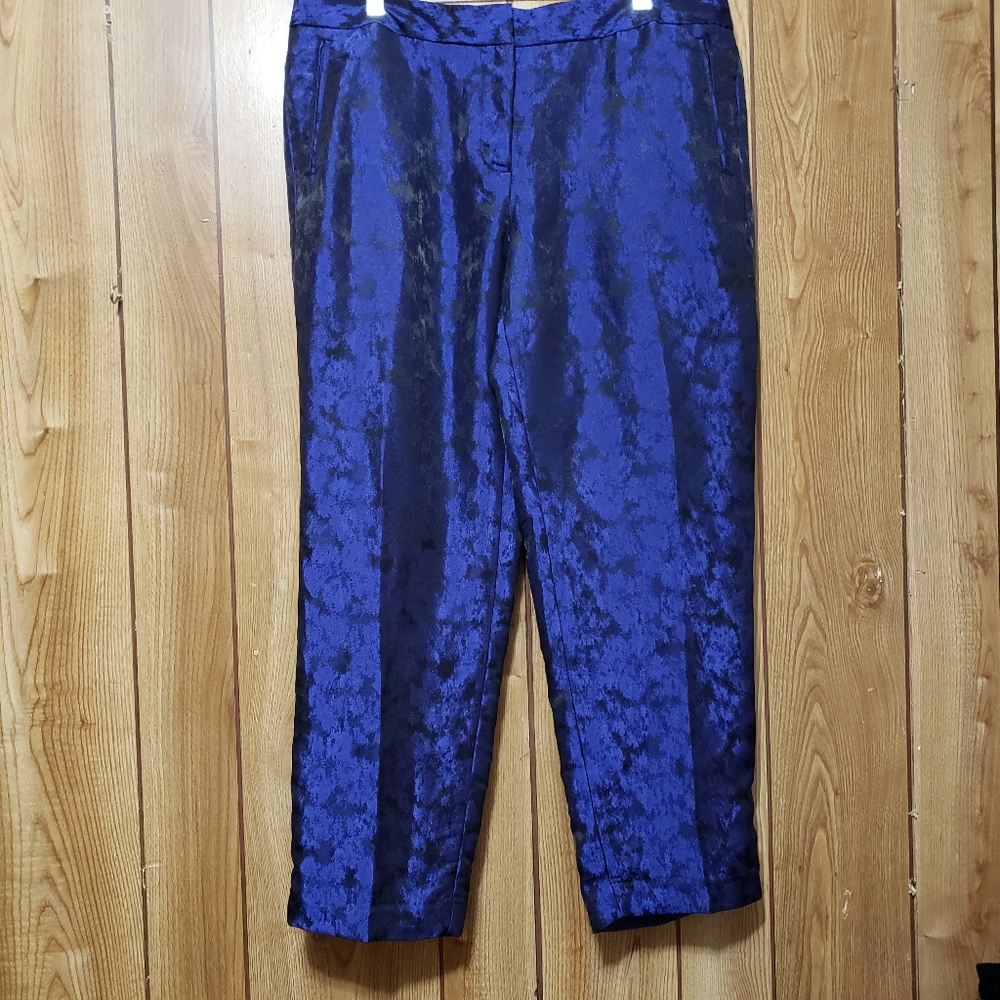 Liz Claiborne Women's Ankle Pant Spectrum Blue Metallic Size Med